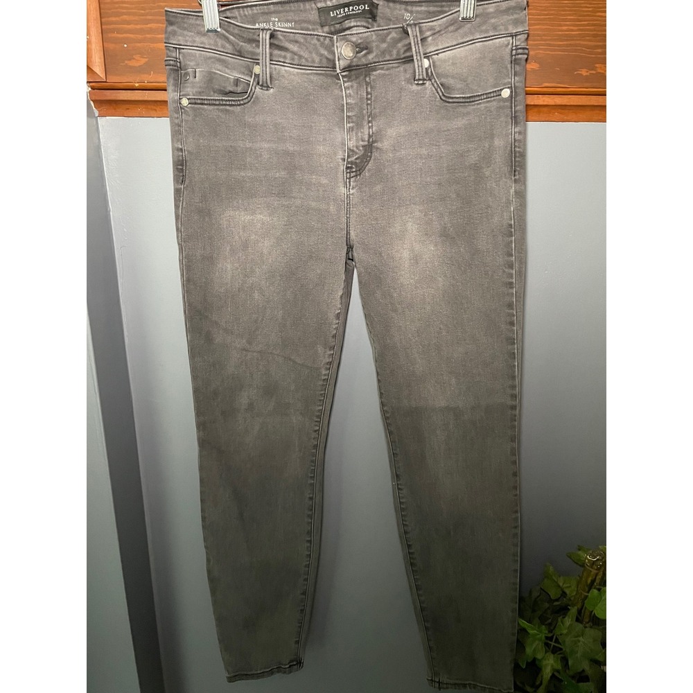 Liverpool Ankle Skinny Jeans Titanium Wash Grey Womens 10/30